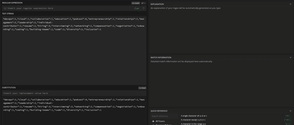 Regex101 Real Time Example